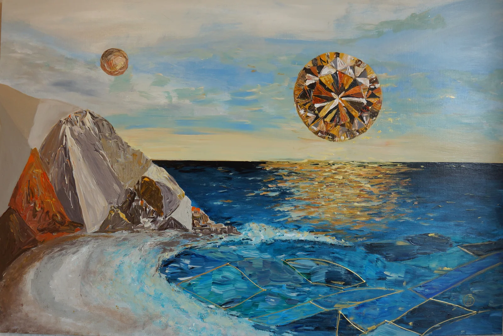 Картина «Закат. Бухта.» — авторская работа Шаляпиной Ольги, 80х120 см