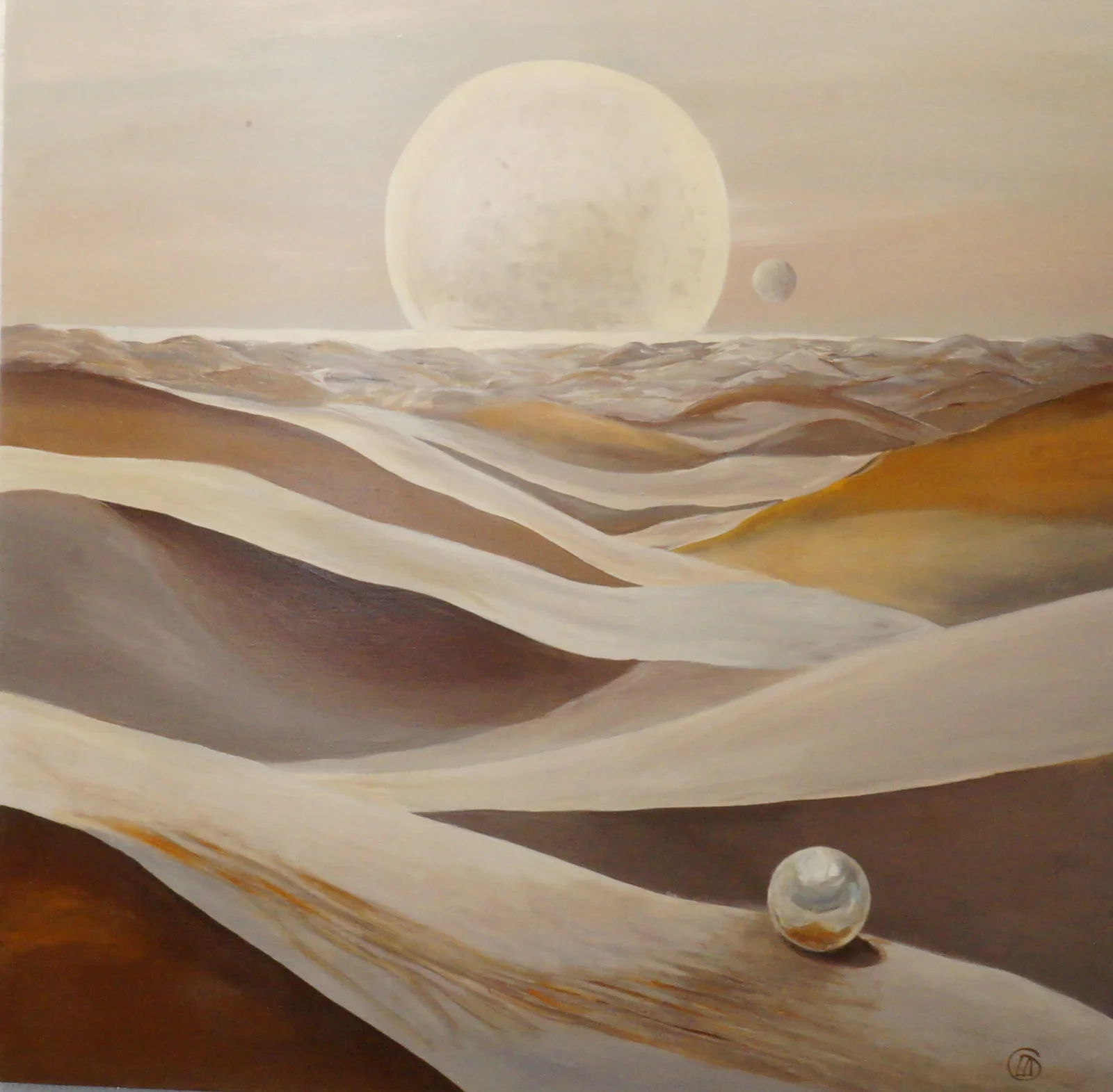 Картина «Дюны» — авторская работа Шаляпиной Ольги, 100х100 см