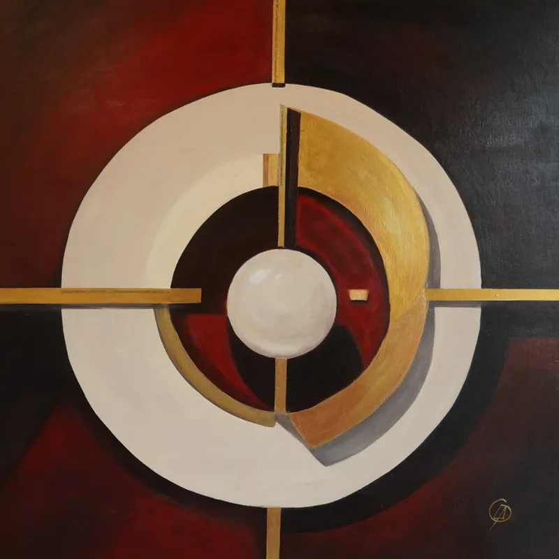 Картина «Красная цель» — авторская работа художницы Шаляпиной Ольги, 100х100 см