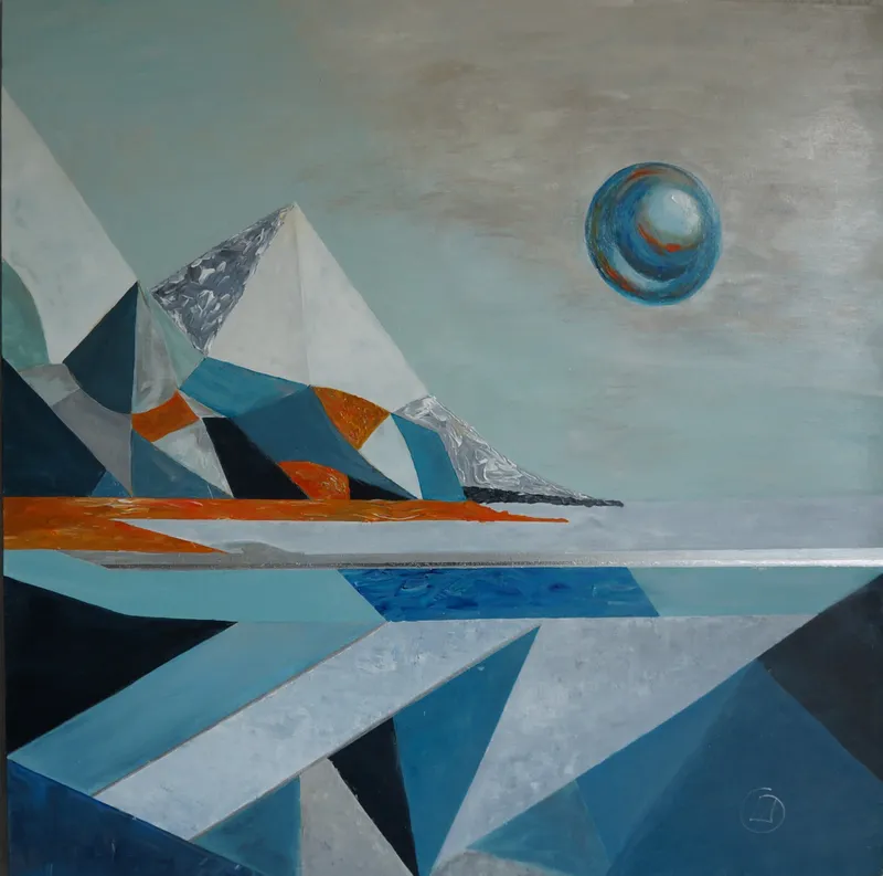 Картина «Высокий Берег» — авторская работа художницы Шаляпиной Ольги, 100х100 см